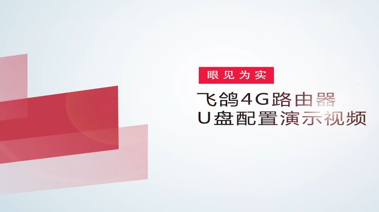 锐捷飞鸽4G路由器U盘配置演示视频